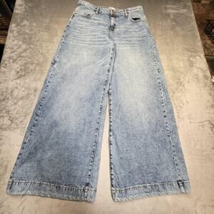FOREVER 21 Jeans Womens 30 Blue Wide 90s Vintage Style Grunge Skater Denim